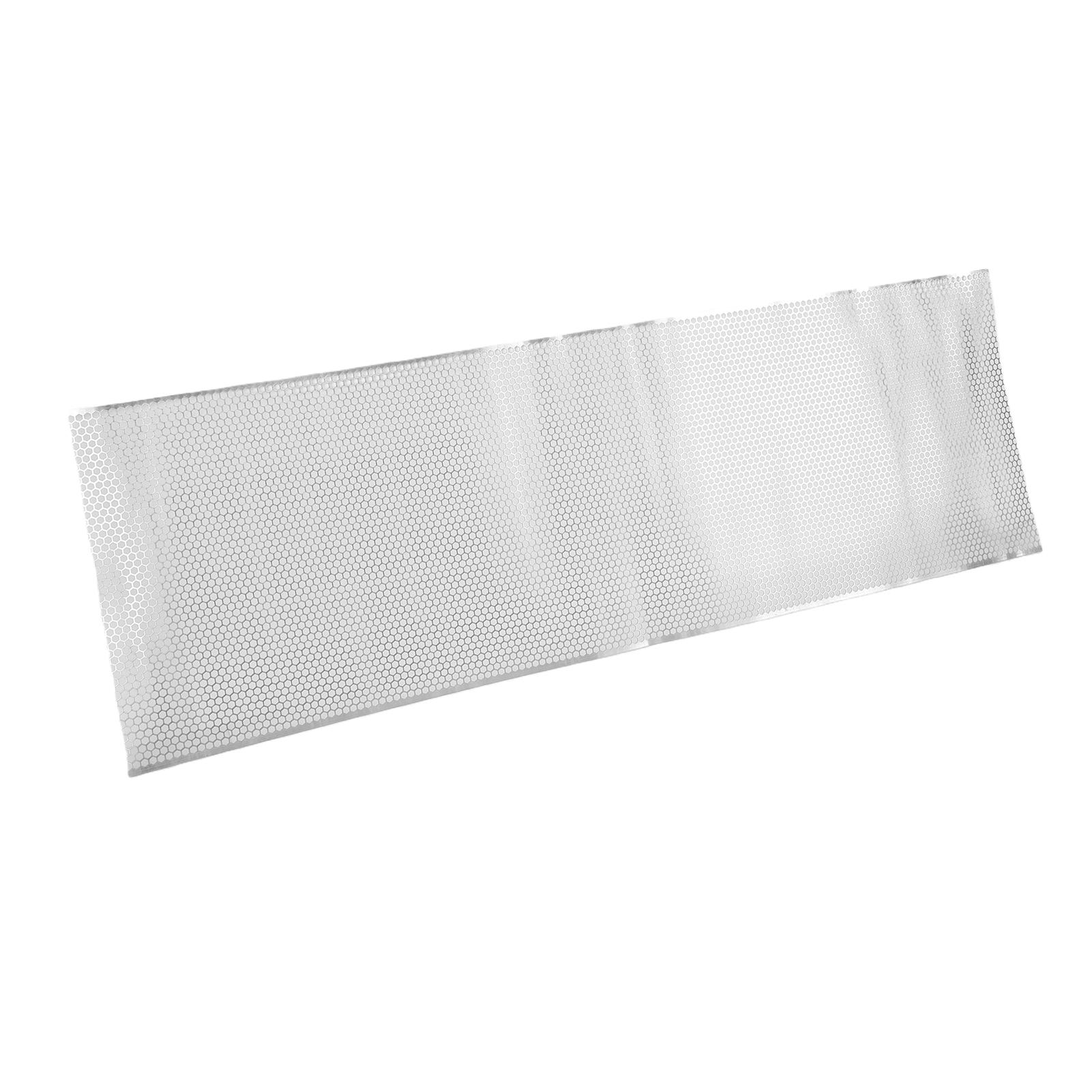 

Car Grille Mesh Beehive Hole Structure 40x13in Silver Color Aluminium Alloy Car Front Bumper Grille Mesh