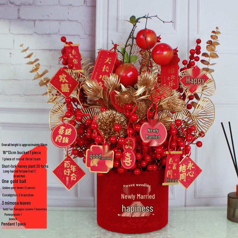 Fortune Flower Bucket: Home & Wedding Décor, Housewarming & Newlywed Gift