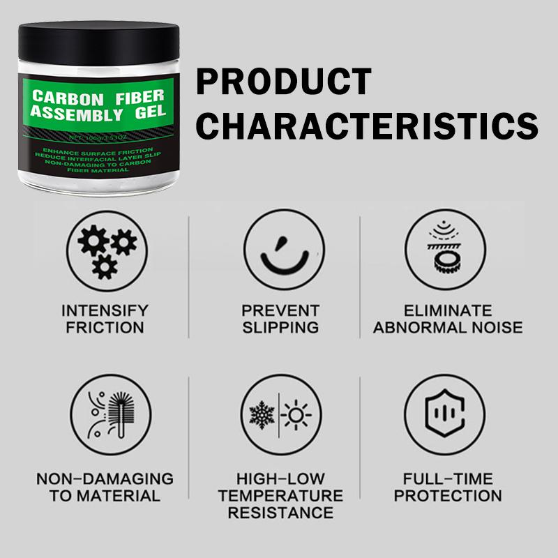 100g Carbon Fiber Bicycle Grease Anti Slip Bicycle Grease Bicycle Anti-Slip Lube Bicycle Assembly Grease for Seat handlebars