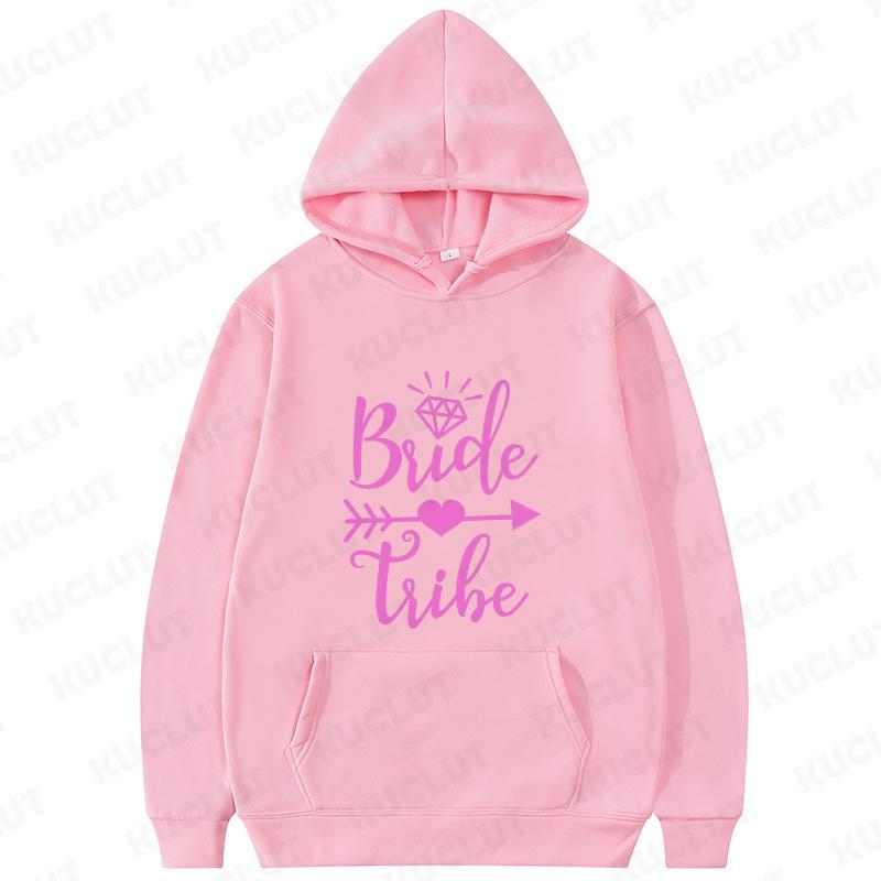 2D Bride Squad Bridal Hoodies Matching Hooded Tops with Romantic Prints Ideal for Bachelorette Party Bridal Showers Sweatshirts