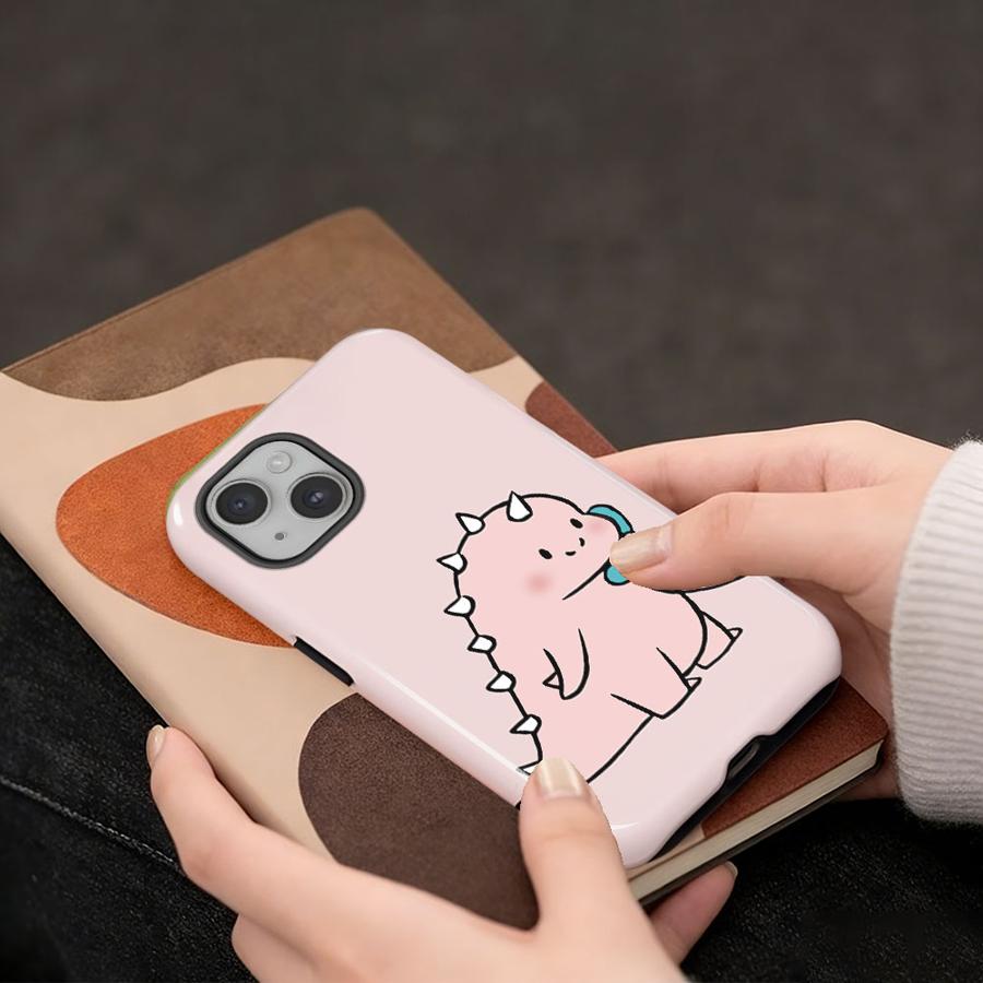 Couple Little Dinosaurs Phone Case for Apple iPhone 17 16e 12 15 16 XS XR 13 Pro Max 14 Plus Air 11 Soft Cover Capa