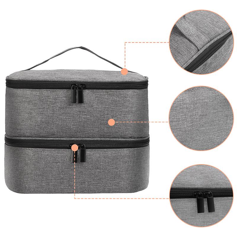 Double Layer Portable Storage Bag for Nail Lamps & Polish - 30 Compartments
