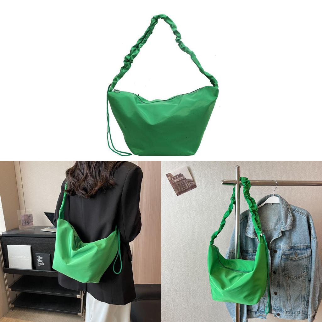 Cloud Bag Womens Casual Nylon Shoulder Bag With Zipper Closure For Daily Use
