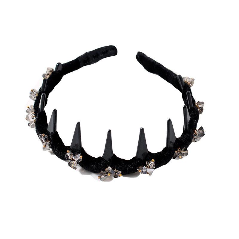 Lux Velvet Crystal Non-slip Headband for Adults - Exquisite Hair Accessory for Face Washing