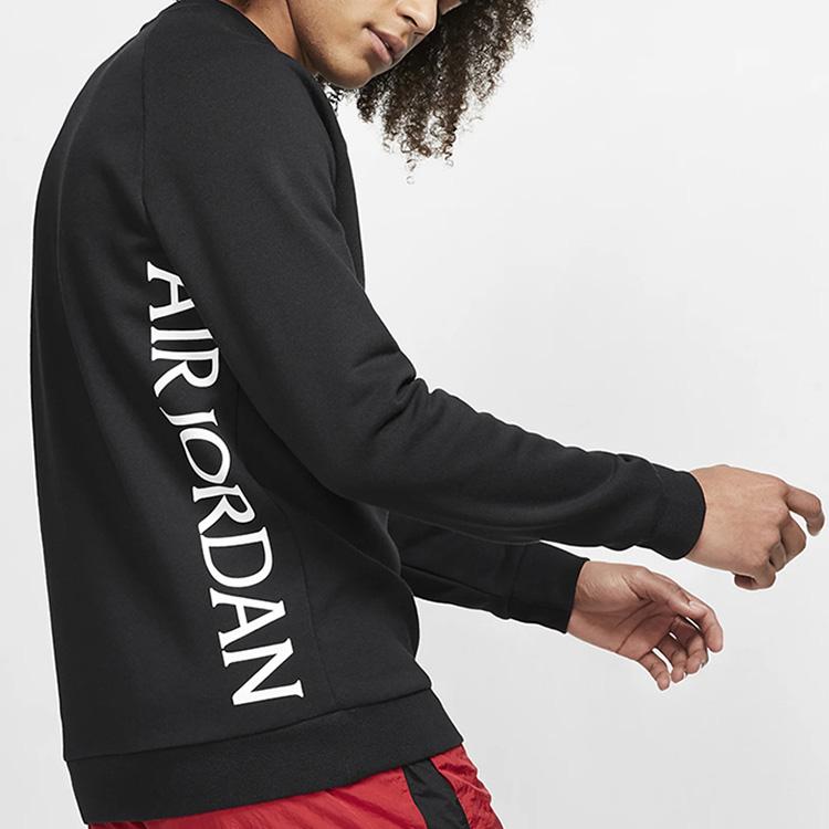 Jordan Air  Flight Print Knit Crew Neck Sweater Men Sweater Black BV6007-010