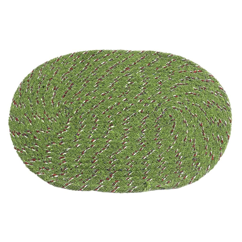 Cotton Oval Door Mat for Porch/Kitchen/Bathroom/Laundry Room