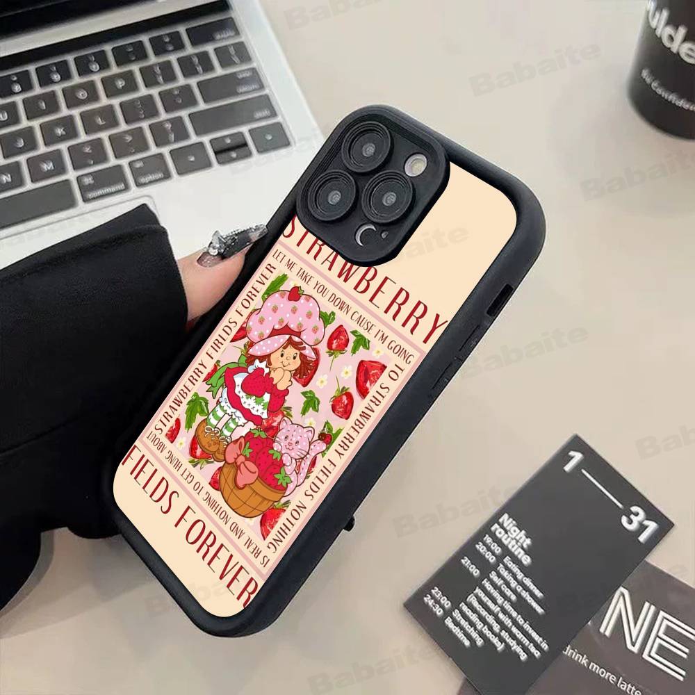 S-Strawberry-shortcake Girl Phone Case For IPhone 11 12 13 14 15 16 17 Pro Max Plus Shockproof Protecti Case