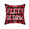 Talos Deer Tree Plaid Print Home Sofa Wurfkissenbezug Kissenbezug Weihnachtsdekoration