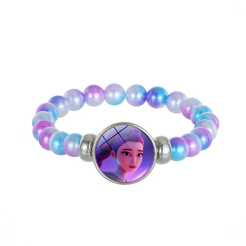 1Pc Demon Hunters K-Pop Lumi Zoe Mira Saja Boy Color Bead Bracelet