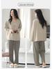 2025 New Couple's Pure Cotton Striped Pajama Set - Long Sleeve for Spring and Autumn