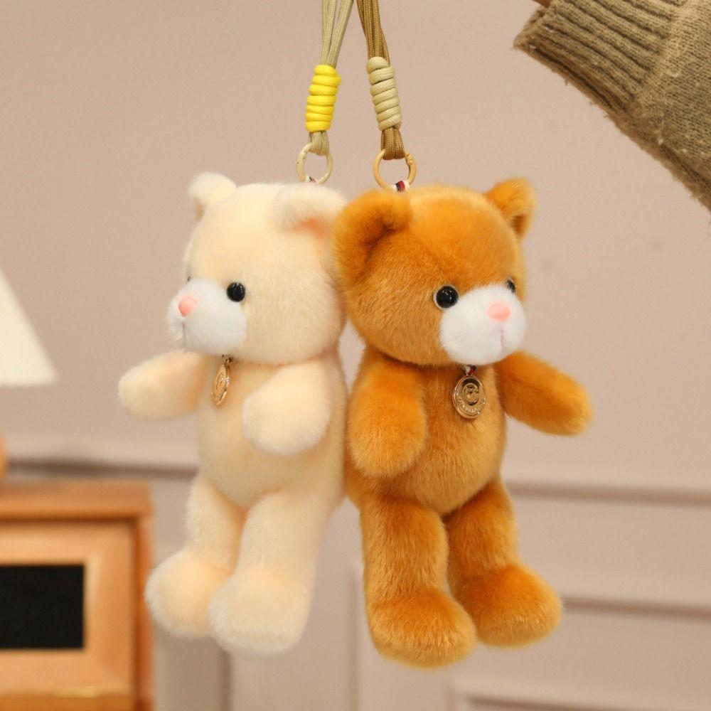 Anti-lost Colorful Bear Pendant Cartoon Bear Plush KeyChain  Kids Birthday Gift
