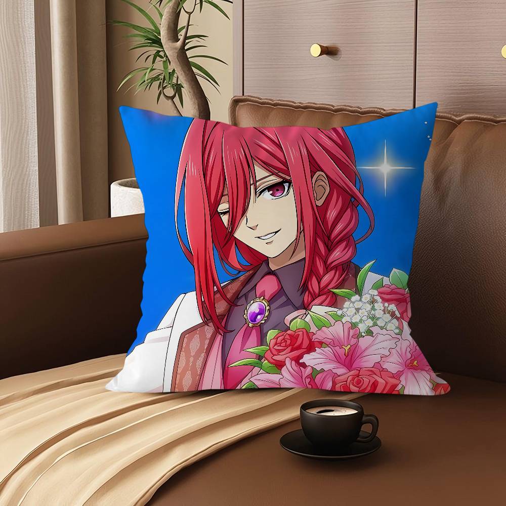 Hyoma C-Chigiri Pillow Covers Cartoon Sofa Decorative Home Double-sided Printing Short Plush Cute Cushion Cover