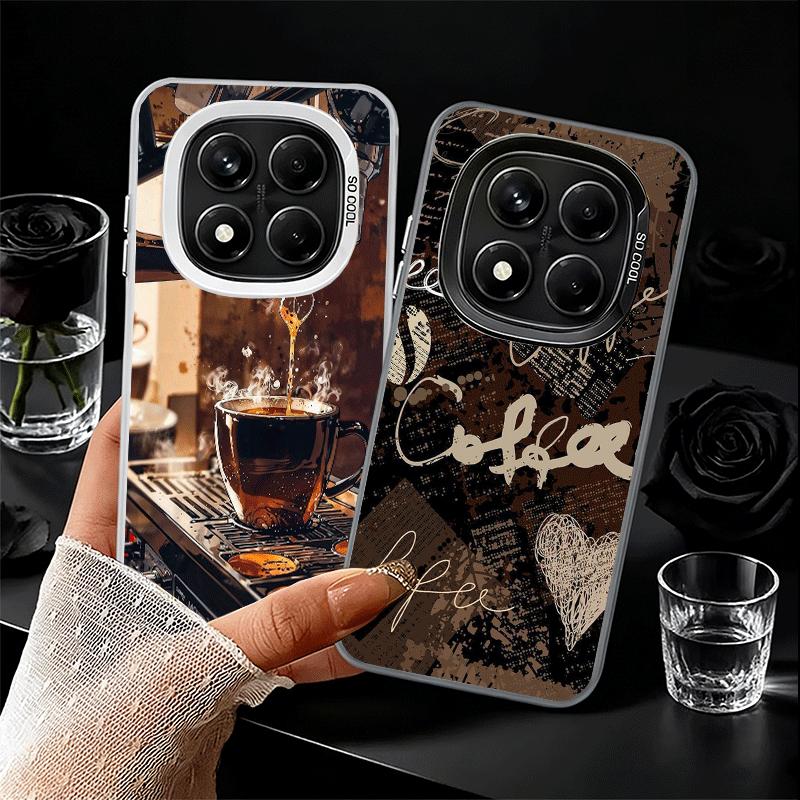 Black Coffee Fashion Style Soft Phone Case for Samsung Galaxy S24 S25 FE S26 Edge S23 Ultra S22 Plus S21 + Shockproof Cover Back