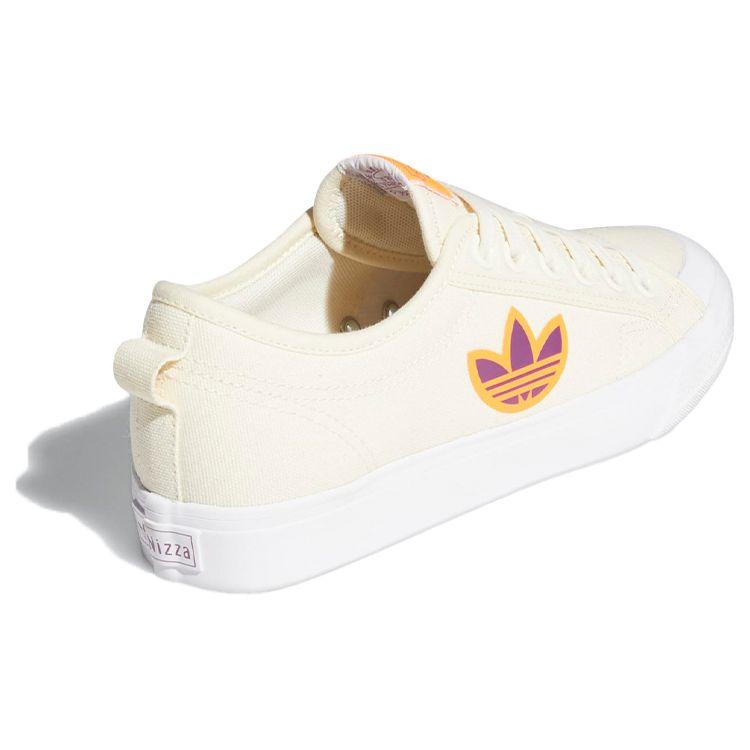 Adidas Originals Nizza Trefoil Canvas Slip-Resistant Durable Lightweight Low-Top Skate Shoes Women Sneaker Cream FX9009