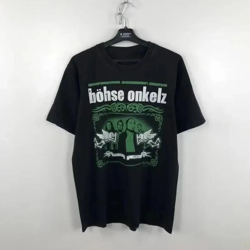 German Heavy Metal Rock Band BÖHSE ONKELZ Graphic Print Tshirts Men Women Hip Hop Fashion Tees Casual Oversized Vintage Tops