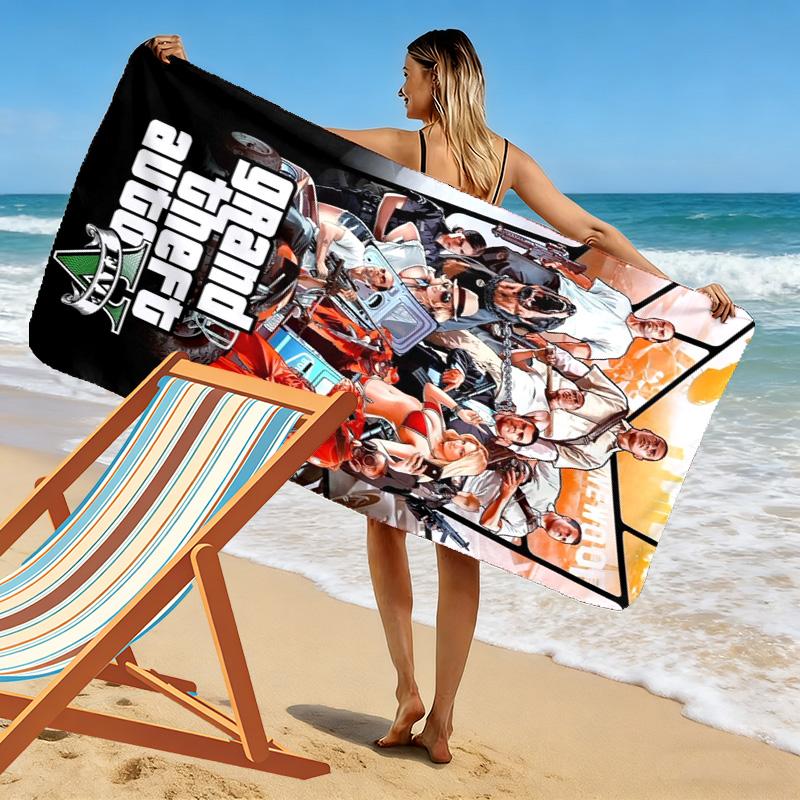 Liberty City Adventures beach towel beach Portable for travel Absorbent bath towel quick-drying swim towel swim beach Fashion