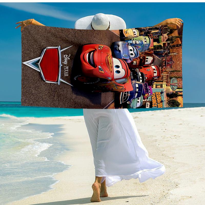 Ultra-Soft Beach Towel with Cars Theme,Ideal for Pool - Camping, Diving - Perfect Travel Essential, Vibrant Beach Towel.
