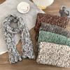 Cotton and linen scarf atmosphere new fashion retro floral pleated scarf scarf neck shawl