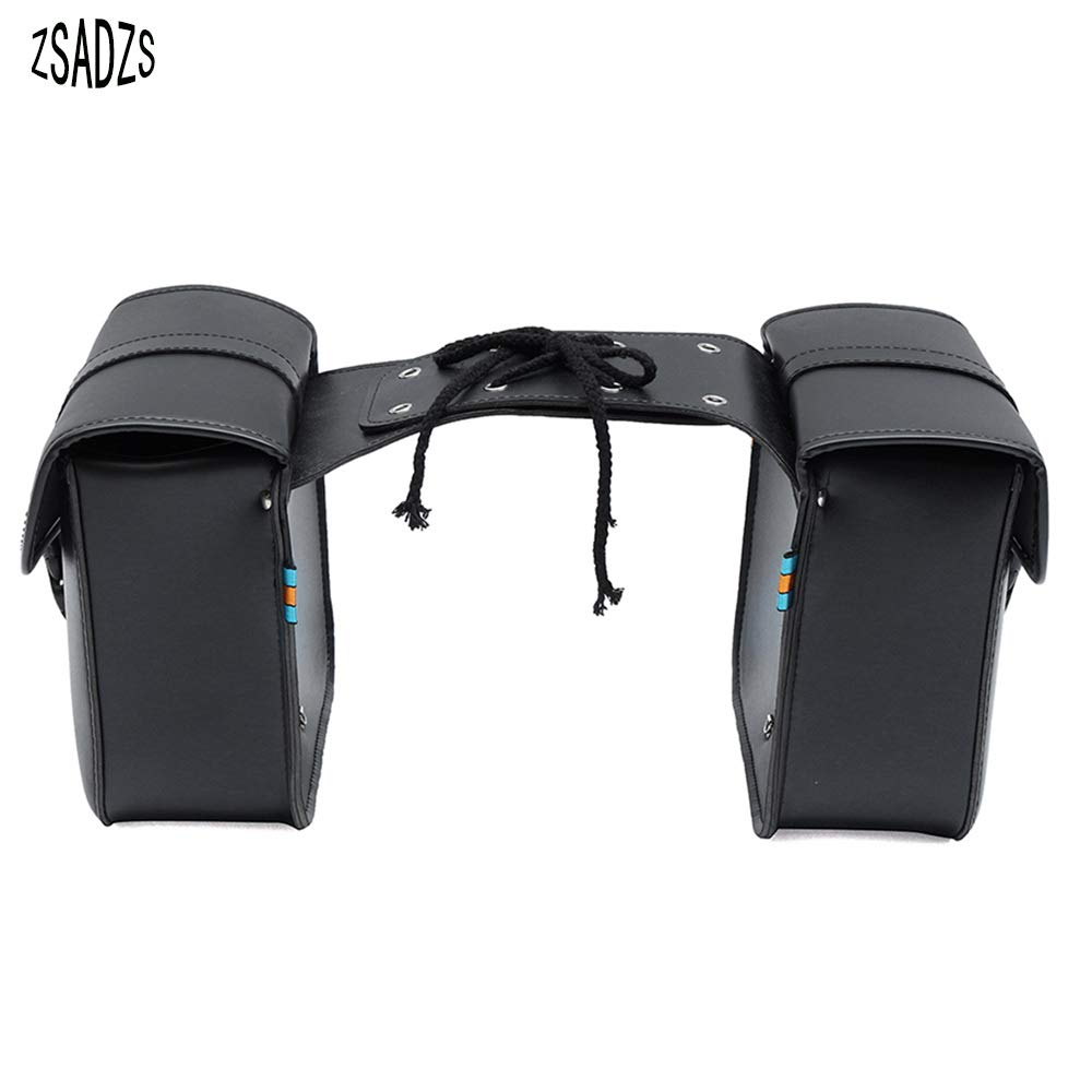 ZSADZS Motorcycle Waterproof Side Set of Tool Touring Saddlebags Bags, 2, Black, Bags, Bags, (Black)