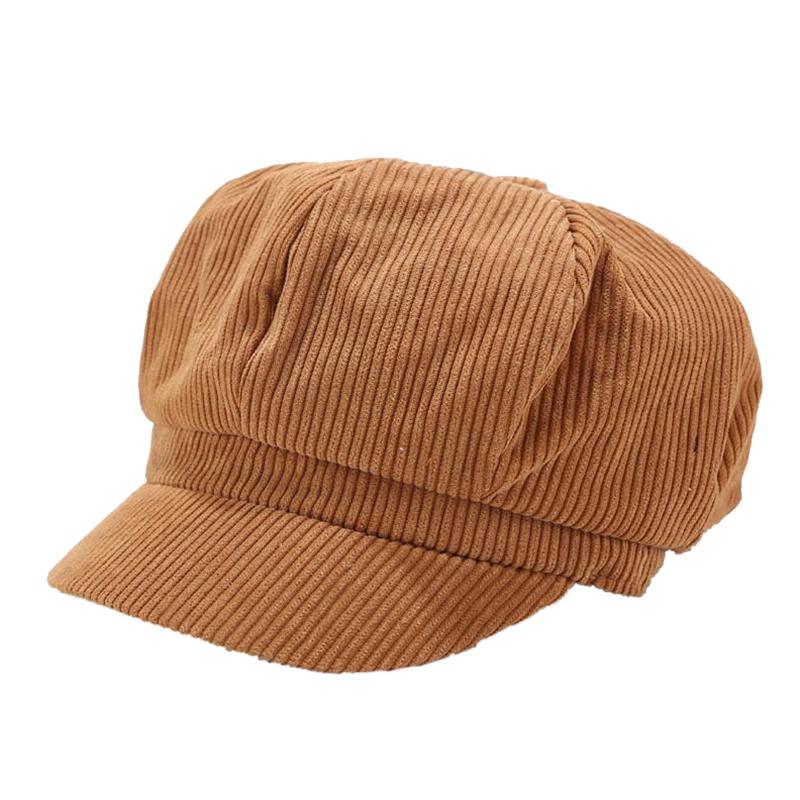 1Pc Hat Winter Beret Ladies Newsboy Fashion Peaked Cap Girls Corduroy Womens