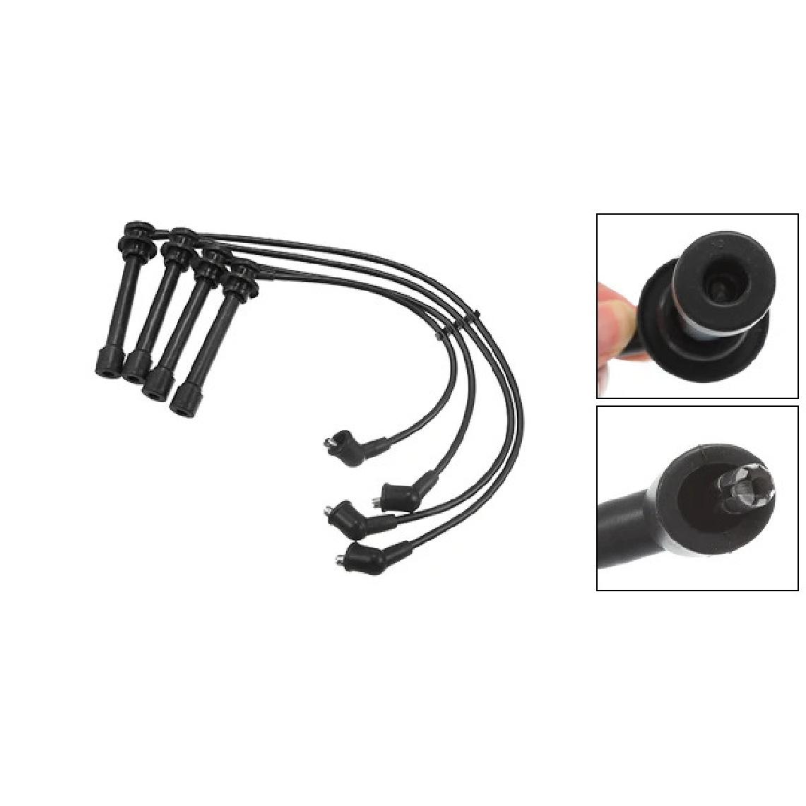 UXCELL 4 Pcs Spark Plug Wire Ignition Coil Cable No.224409Z060 for Nissan Frontier чёрный