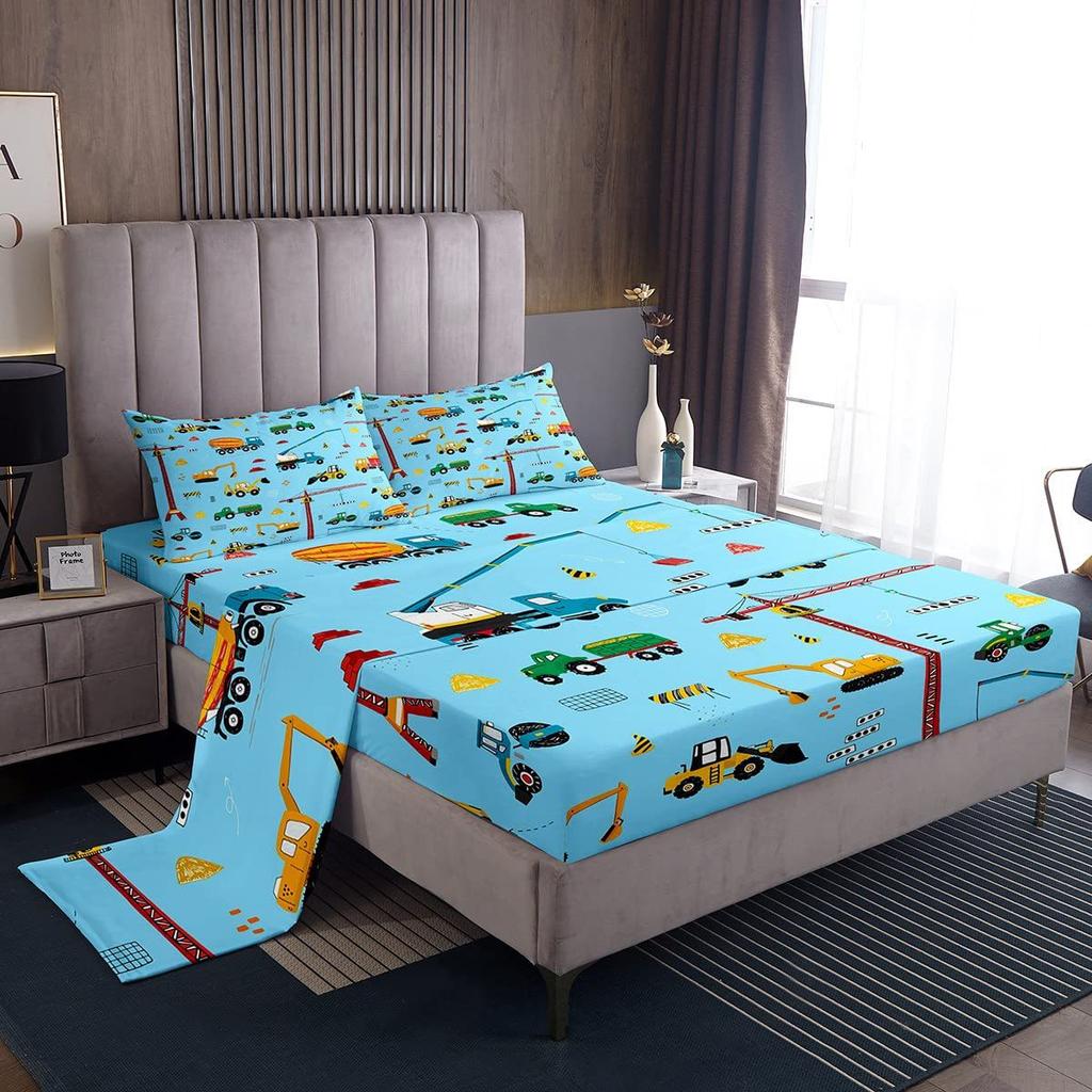 Christmas dog pattern mattress four-piece bedding set bedroom dormitory bedding decoration