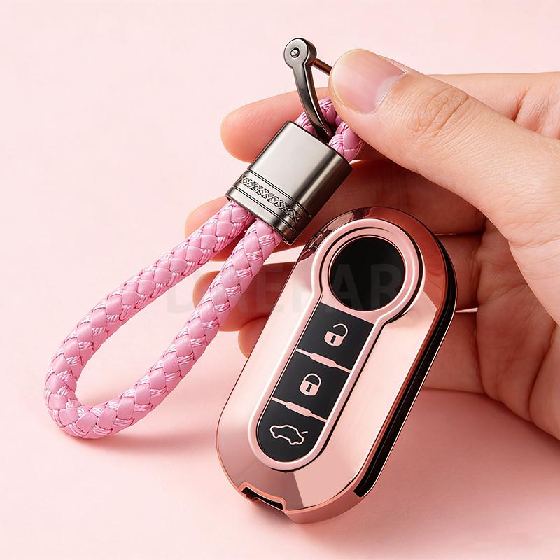 TPU Key Cover Shell For FIAT 500 Ducato Panda Punto 500Lfor Lancia Musa for Citroen Jumper for Peugeot Folding Car Key Case