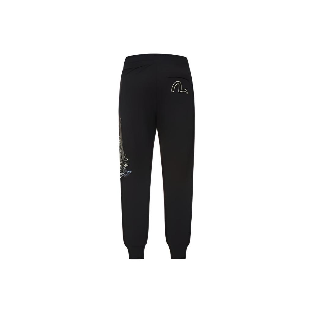 Evisu Komainu Print Sports Pants Men bottoms Black 2ESHTM2SP304XXCT