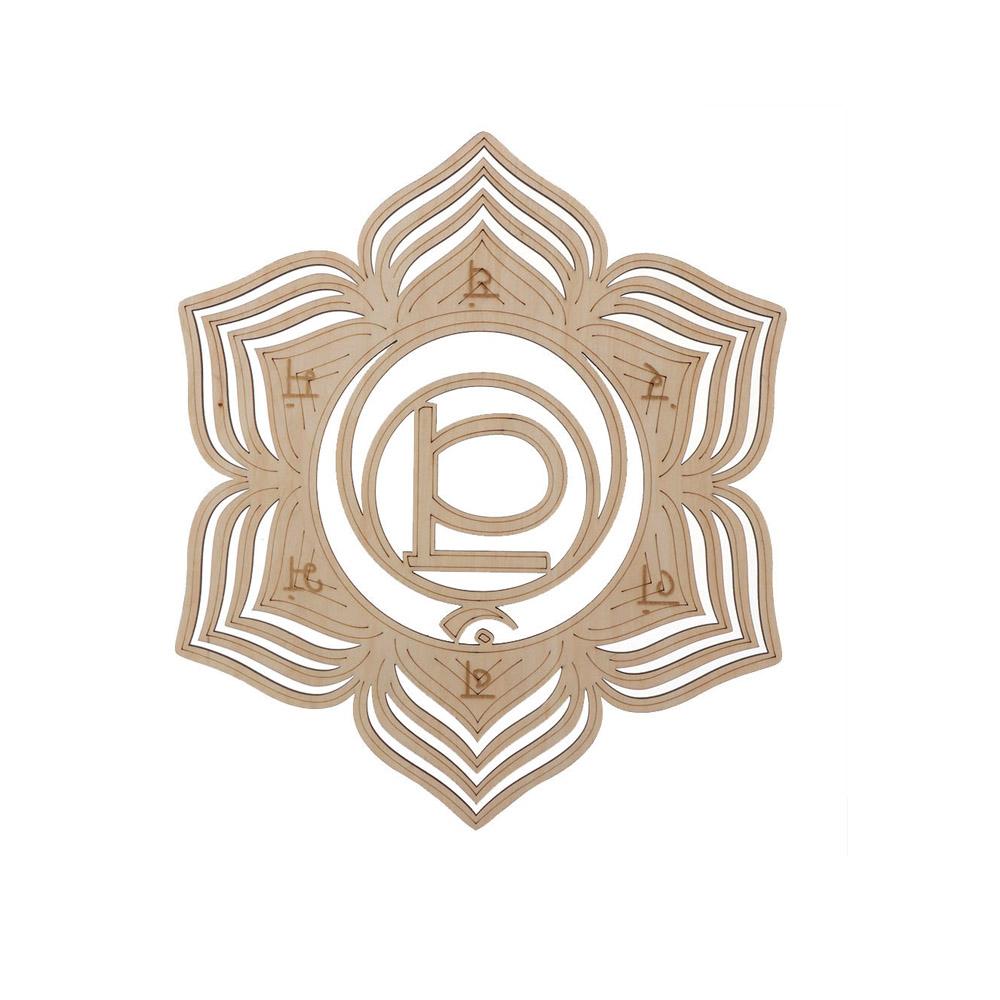 Wooden Wall Art Home Decor Flower Of Life Energy Mat Decorative Boards Crafts Slice Wood Base Coasters Sacred Geometry Ornament