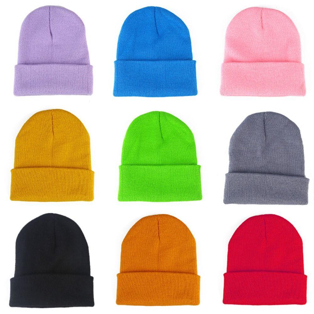 Thickened Beanie Caps Keep Warm Knitted Hat Casual Winter Hats  for Men Women
