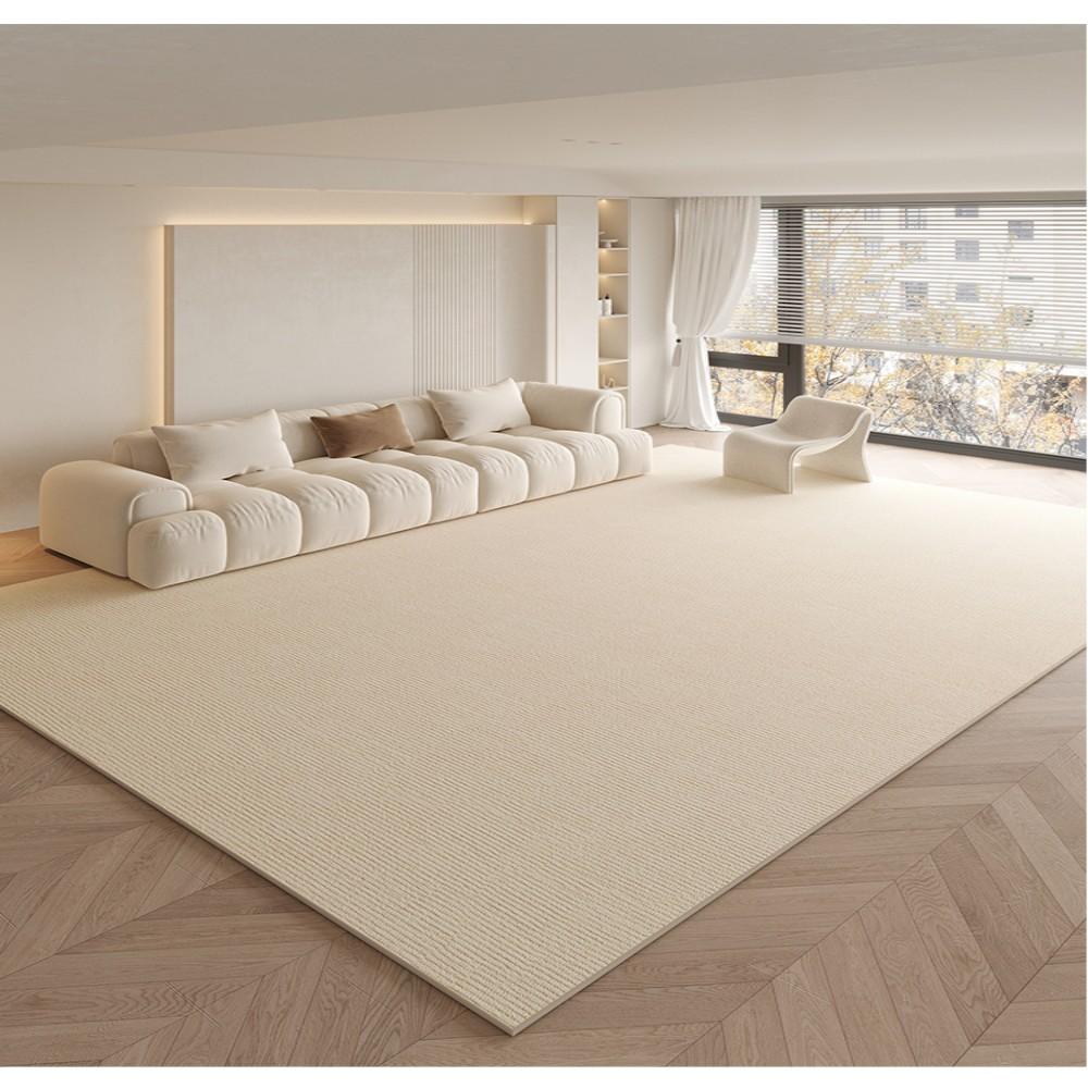Beige Luxury Living Room Carpet Modern Minimalist Style Study Room Mat Soft And Thick Anti-Slip Enhances Home Decor
