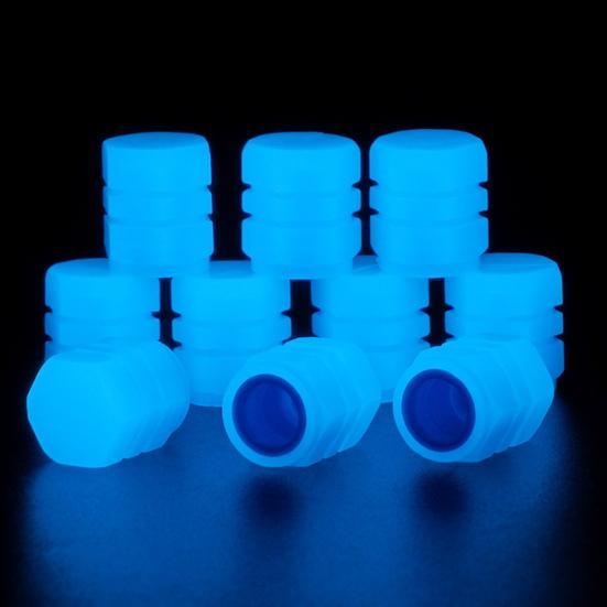 12Pcs Luminous Tire Valve Stem Caps Mini Size Universal Easy Installation Fluorescent Glowing