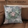 2D Floral Embroidered Pattern Pillow Covers For Sofa Pattern Cushion Cover Suitable For Sofa Bedroom Car Pillow Cover