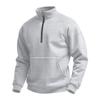Mens Waffle Knit High Neck Half-Zip Pullover Hoodie Loose Fit Casual Outdoor Long Sleeve Sweatshirt