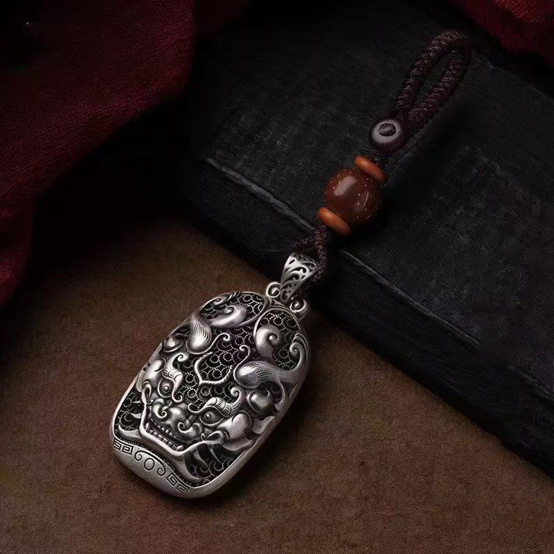 

Кулон Сянсю Тайинь Пиксю Брелок: Веревка ручной работы в ретро-стиле для привлечения богатства и сокровищ