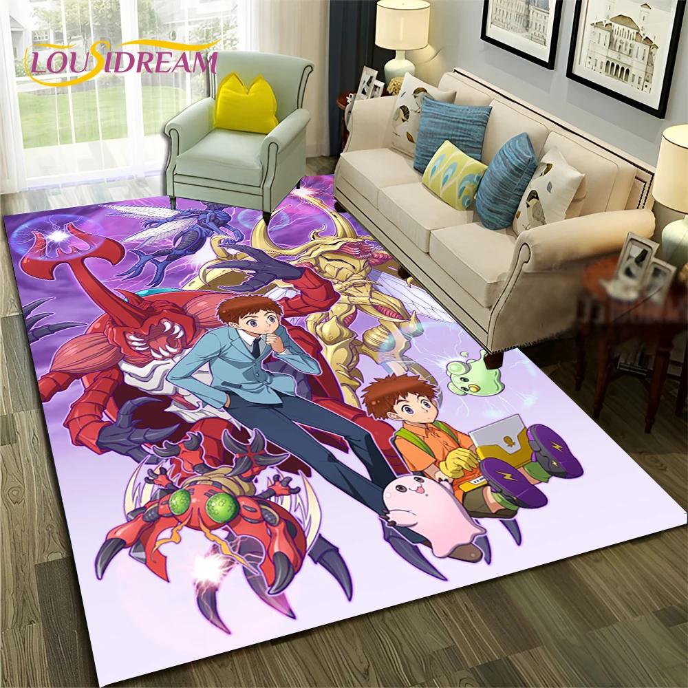 Cartoon Digimon Adventure Monster 3D Carpet Rug for Home Living Room Bedroom Sofa Doormat Decor,kids Area Rug Non-slip Floor Mat