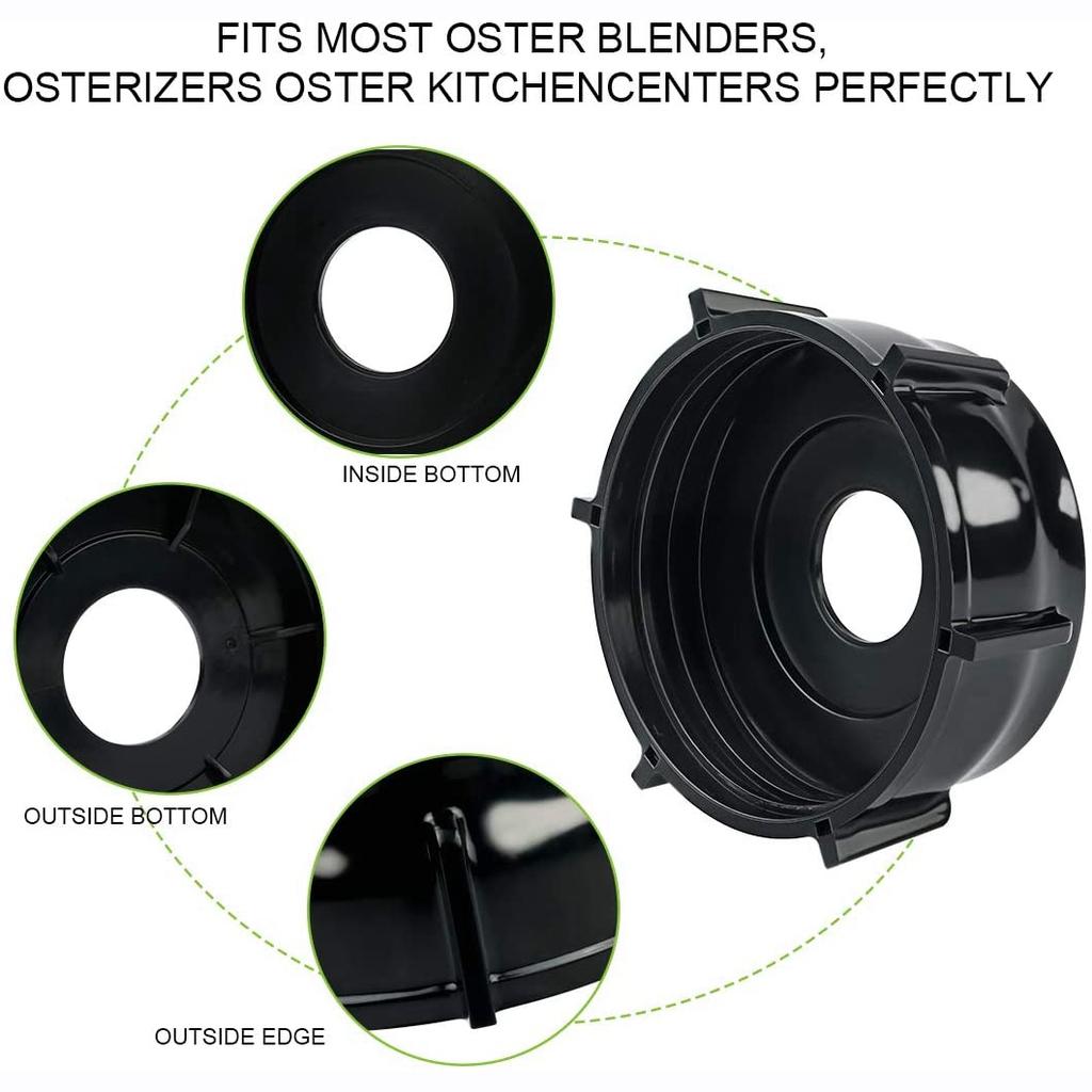 Replacement Part for Oster Blender 1Pcs Blade & 1Pcs Blender Jar Base & 2 Pcs Gasket Seals & 1Pcs Square Drive