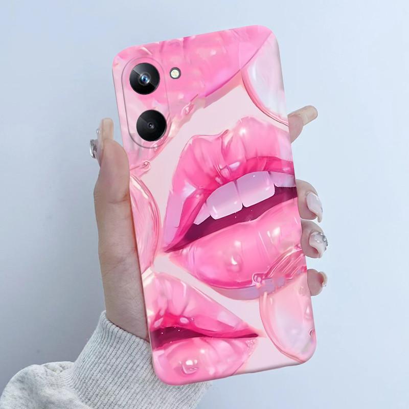 For Realme 10 Pro Phone Case RMX3661 Butterfly Flower Girl Design Soft Silicone TPU Back Housing for Realme 10Pro 5G 2022 Cover