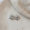Elegant Zircon Butterfly Stud Earrings: Luxurious, Versatile, and Graceful Jewelry with a Sophisticated Design.