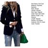 Office Outerwear Velvet Suit Coat Long Sleeve Notched Collar Jacket Single Button Versatile Styling Wear Women