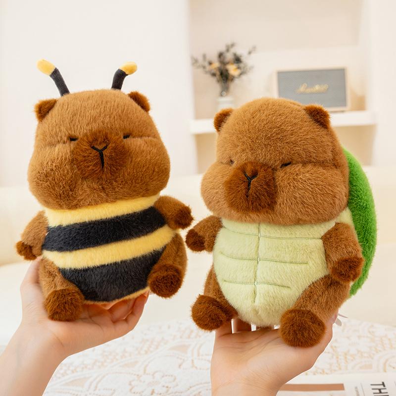 Favorite Toy Girls 23/30Cm Kawaii Capybara Doll Anime Plush Toys Transform Bee Tortoise Soft Stuffed Cartoon Cosplay Animal Collection Gift