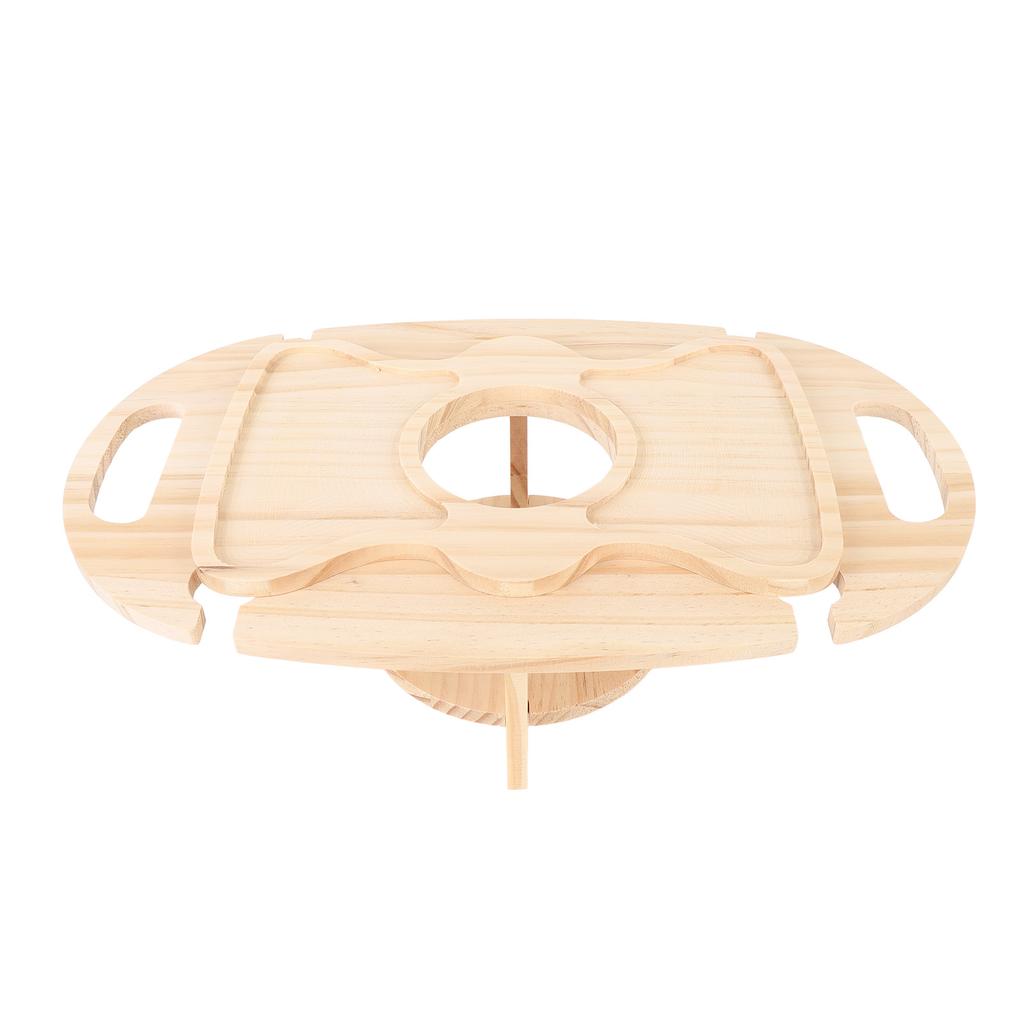 Portable Wine Picnic Table Wooden Beach Picnic Table Foldable Wine Desk for Camping Beach Parties Pi