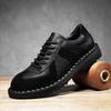 Fashion Genuine Leather Male Outdoor Flats Men's Casual Lace-Up Sneakers Breathable Men's School Shoes Lightweight Slip-On Skate Shoes