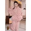 Double-Sided Coral Fleece Thick Pajama Set for Women - Winter 2025 Casual Fashion, Suitable for Indoor and Outdoor Wear.