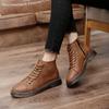 Lässige Herrenstiefel 2024 Trend Handgefertigt Jugend Schnürstiefel Arbeitsstiefel Outdoor Wandern Winter Paarstiefel 35-48 Große Größen