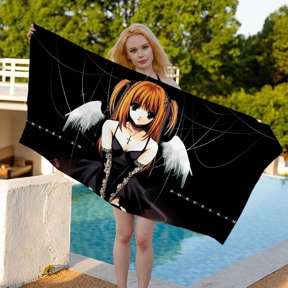 Misa D-Death N-Note Cross Microfiber Printed Beach Towel Mountain Climbing Yoga Beach Swimming Running Absorbent Soft Towel