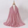 Ethnic Pearl Chiffon Hijab Scarf - Single Color, Long Style for Middle East & Africa