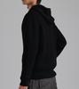 Button Seoul Minimal Hooded Zip-Up Knit Cardigan (Black)