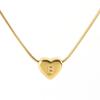 Plated Gold 18k Stainless Steel Heartshaped Alphabet Pendant Necklace For Women Fashionable And Versatile Snake Bone Lett Chain