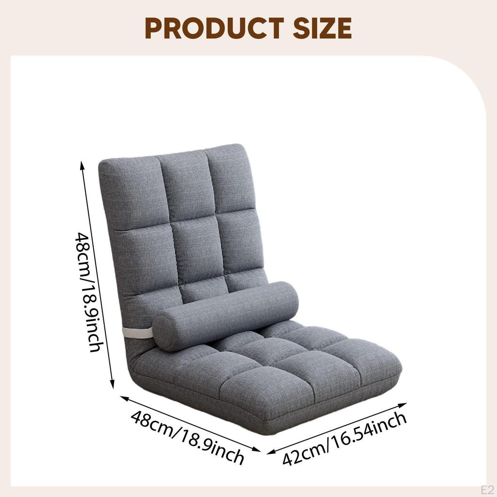 Floor Chair with Back Support Couch Recliner Modern Bedroom Comfortable Foldable Apartment Dorm